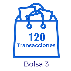 Bolsa con 120 transacciones para el procesamiento de documentos electrónicos