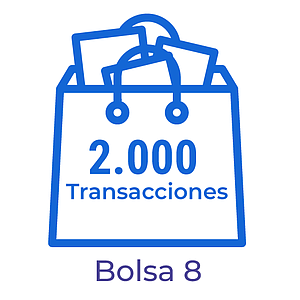 Bolsa con 2000 transacciones para el procesamiento de documentos electrónicos